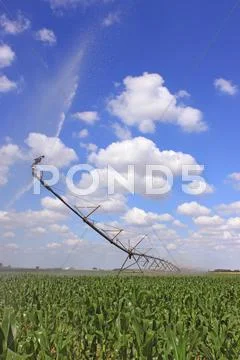 Irrigation system for agriculture Stock Photos