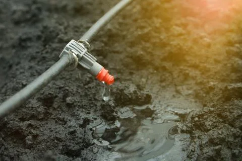 Irrigation system close up Stock Photos