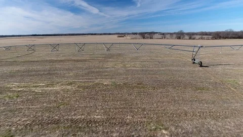 Irrigation system on farm drone Stock Footage 123173927