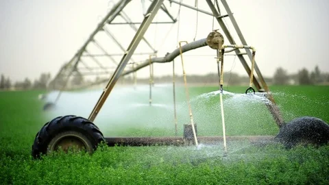 Irrigation System for farming Video stock 94152854