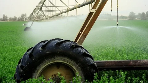 Irrigation System for farming Video stock 94153971