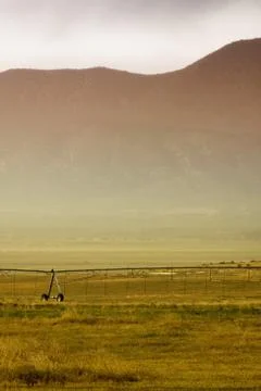 Irrigation System in the Field Stock Photos