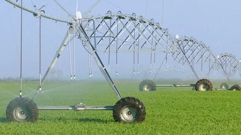 Irrigation system Video stock 107741708