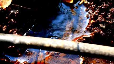 Irrigation system in function watering agricultural plants Video stock 153230257