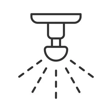 Irrigation system icon in line design. Irrigation, watering, sprinkler Stock Illustration