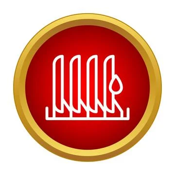 Irrigation system icon with water drop on crops Stock Illustration