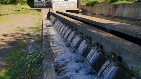 Irrigation system on Madeira. Stock-Footage 102662924