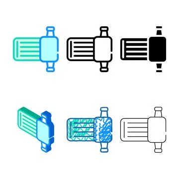 Irrigation tool color icon vector isolated pack Illustrazione stock
