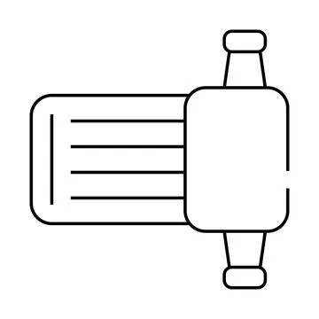 Irrigation tool line icon vector isolated illustration 스톡 일러스트