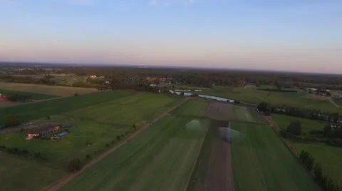 Irrigation of Turf Farm Video stock 59585291