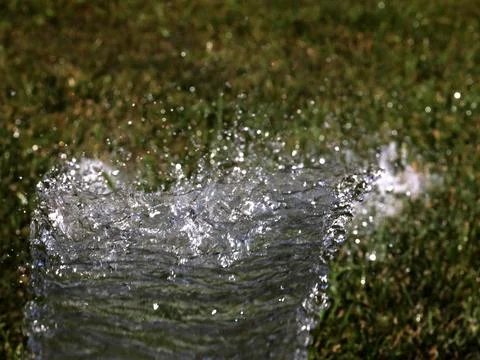 The irrigation water jet Stock Photos