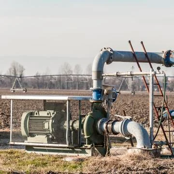 Irrigation water pumping system Foto stock