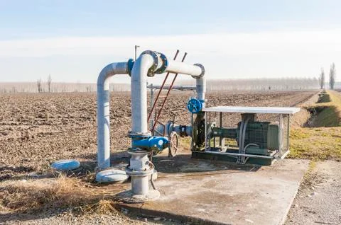 Irrigation water pumping system Foto stock