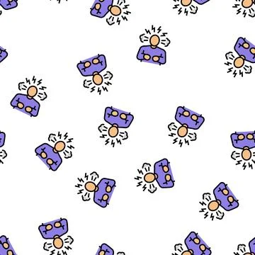 Irritability, depression or anxiety vector seamless pattern Stock Illustration