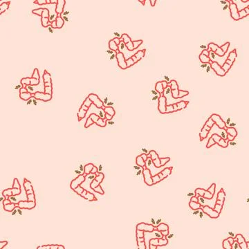 Irritable bowel syndrome vector seamless pattern Stock Illustration