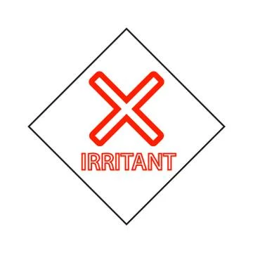 Irritant substance sticker Stock Illustration