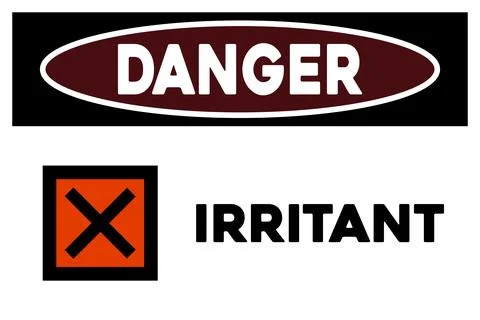 Irritant warning sign Stock Illustration
