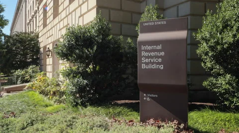 IRS Internal Revenue Service building Stock Footage