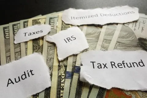IRS tax notes Foto stock