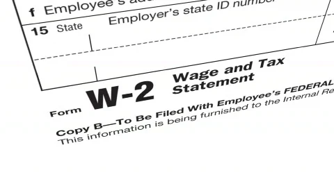 IRS W-2 Stock Footage 615725