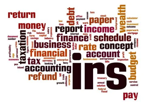 Irs word cloud Stock Illustration