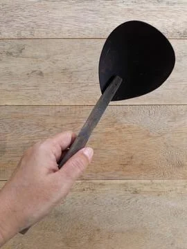 Irus Coconut Shell or Vegetable Spoon Stock Photos