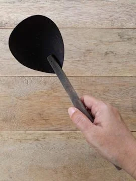 Irus Coconut Shell or Vegetable Spoon Stock Photos