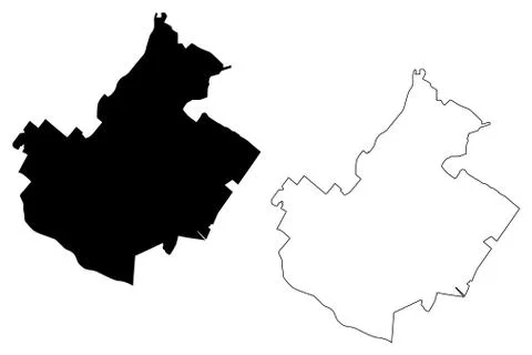 Irvine City map vector Stock Illustration