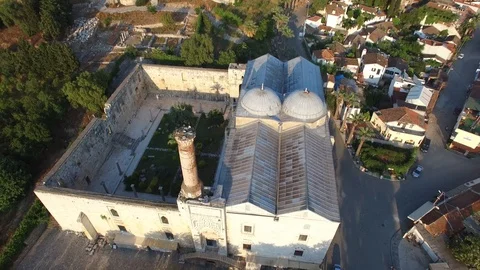 Isa Bey Mosque, St. John Basilica of Ephesus and Selcuk. Turkey. DJI-0303-01 Video stock 102498589