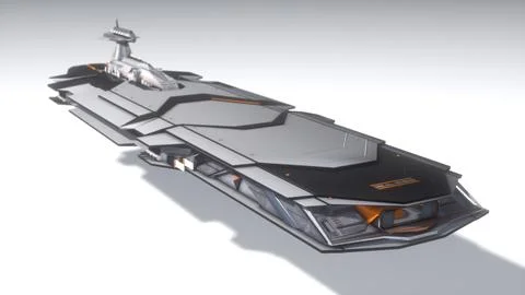 ISA Heavy Cruiser Spaceship Model 3D Model