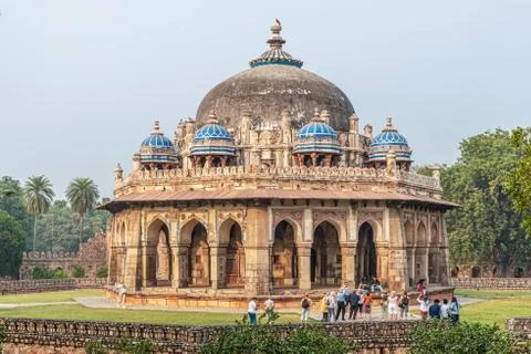 Isa Khan Tomb located in the same complex as the Humyauns Tomb in Delhi, Indi Stock Photos