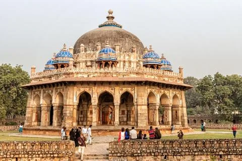Isa Khan Tomb located in the same complex as the Humyauns Tomb in Delhi, Indi Stock Photos