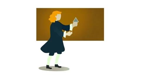 Isaac Newton gets the light spectrum, dispersion, science of light Stock Footage 274003512