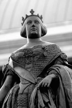 Isabel II statue Stock Photos