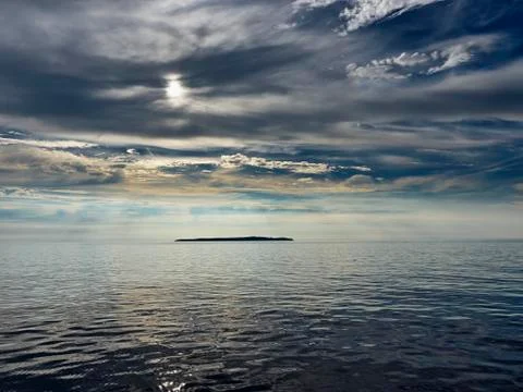 Isaland and clouds Foto stock