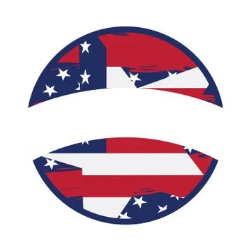 Isaolated empty american campaign button Illustrazione stock