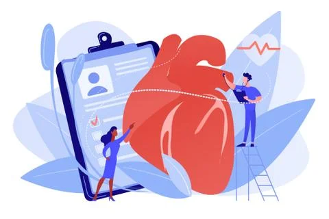 Ischemic heart disease concept vector illustration. Stock Illustration