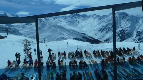 ISCHGL AERIAL VIEW Stock Footage 121480343