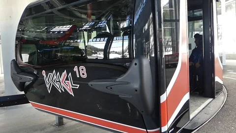 ISCHGL CABLE CAR Stock Footage 121479969