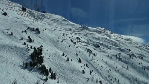ISCHGL GENERAL VIEW FROM CABLECAR Stock Footage 121480056