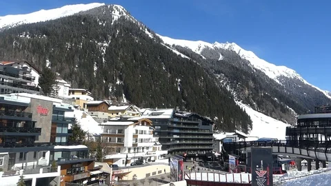 ISCHGL GENERAL VIEW VILLAGE Stock Footage 121479913