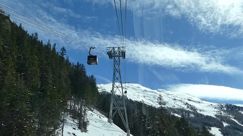 ISCHGL GONDOLA 2 Stock Footage 121480032