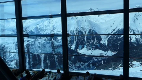ISCHGL LUNCH WITH A VIEW Stock Footage 121480301
