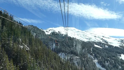 ISCHGL SCENIC CABLECAR Stock Footage 121480034
