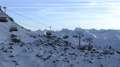 Ischgl Ski Area Stock Footage 3799754