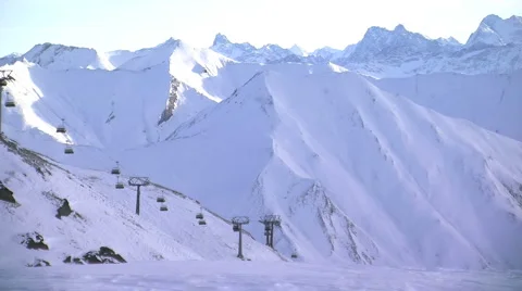 Ischgl Ski Area Stock Footage 3801234