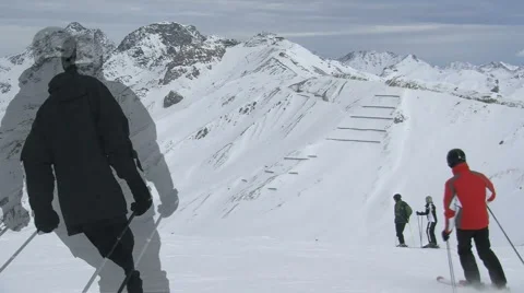 Ischgl Ski Area Stock Footage 3806923