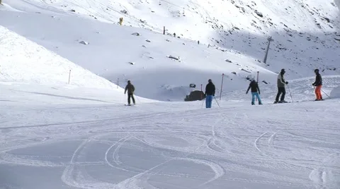 Ischgl Ski Area Stock Footage 3808661