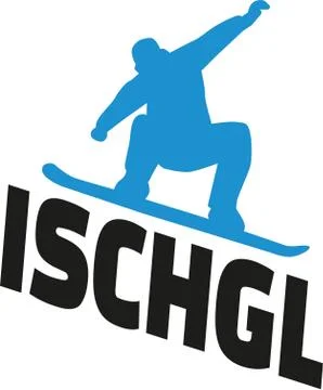Ischgl snowboard Stock Illustration