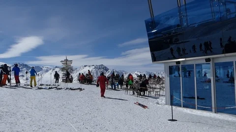 ISCHGL VIEW FROM THE TOP Stock Footage 121480115